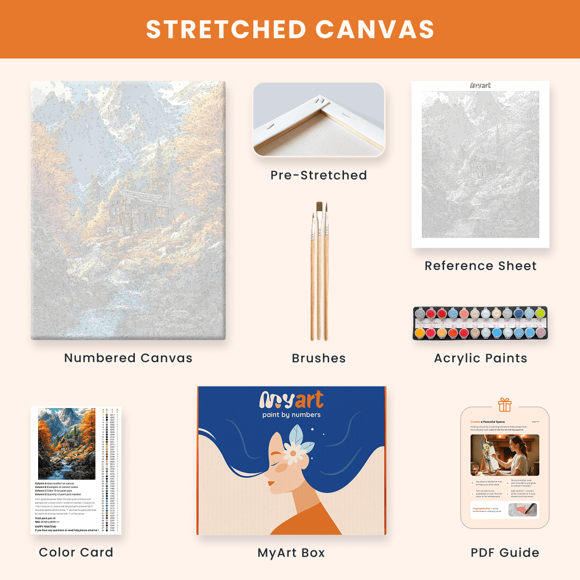 Paint by numbers - Alpine Stream - MyArt