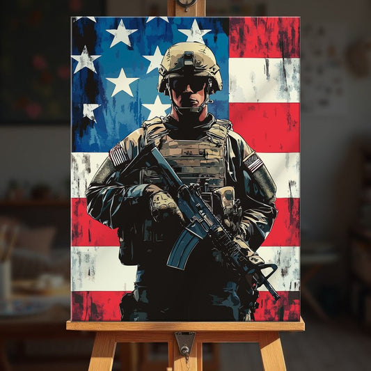 Paint by numbers - American Soldier - MyArt