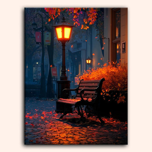 Paint by numbers - Autumn Bench - MyArt