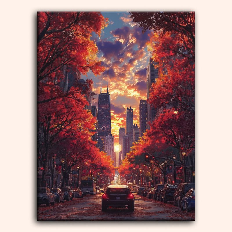 Paint by numbers - Autumn Cabin - MyArt