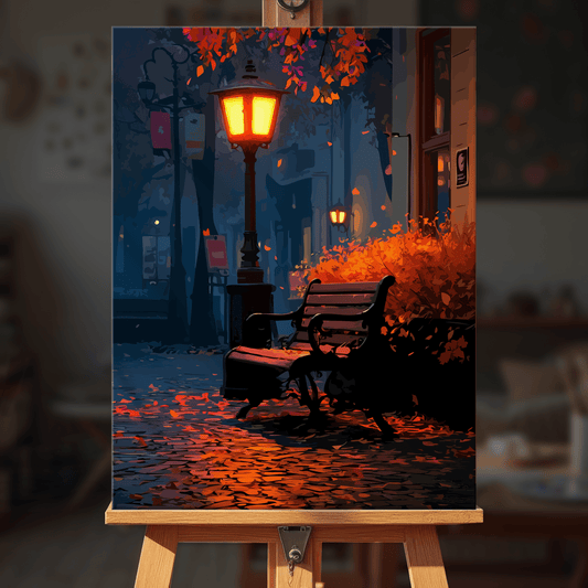 Paint by numbers - Autumn Bench - MyArt