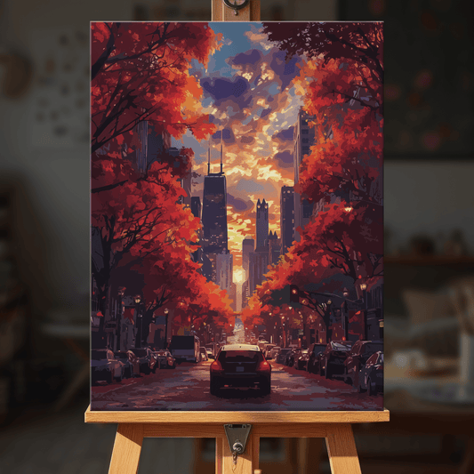 Paint by numbers - Autumn Cabin - MyArt