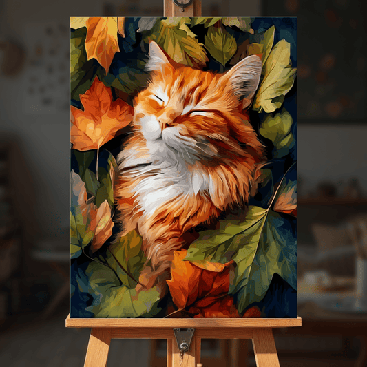 Paint by numbers - Autumn Cat - MyArt