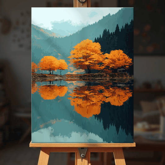 Paint by numbers - Autumn Lake - MyArt