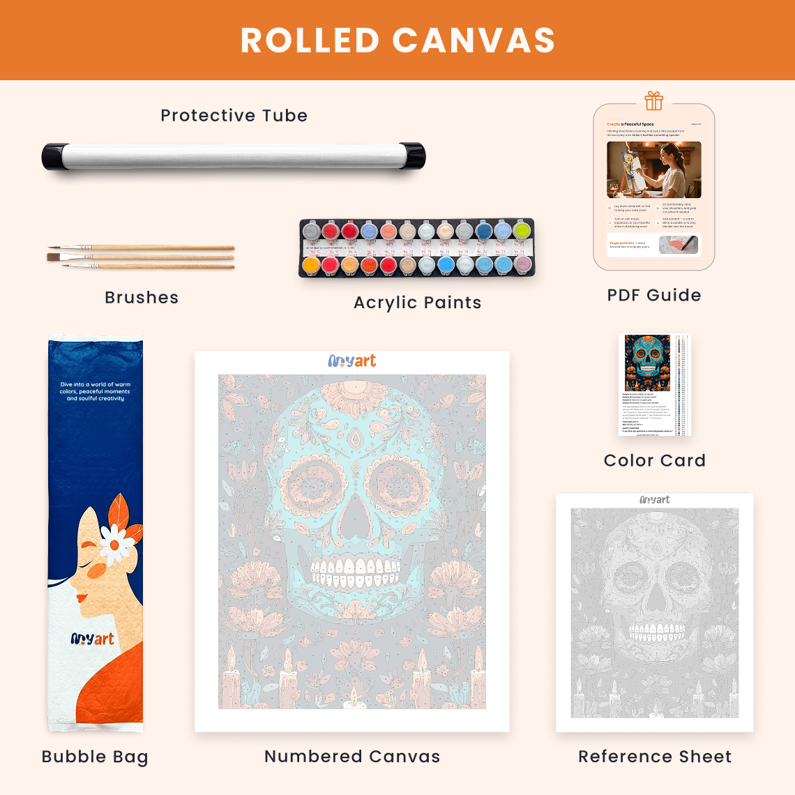 Paint by numbers - Azure Calavera - MyArt