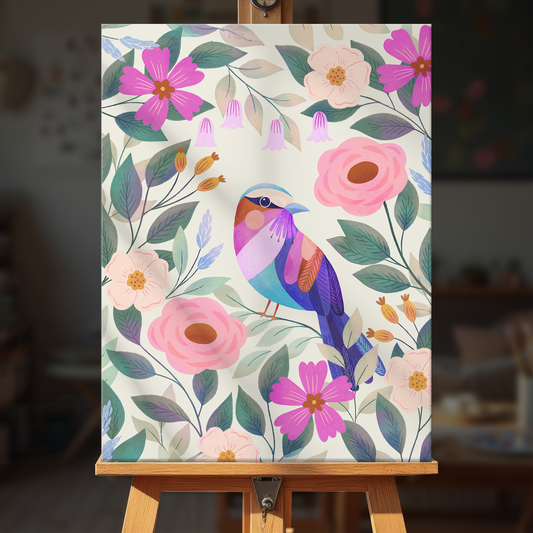 Bird in Rose Garden