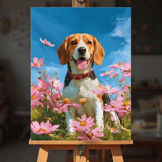 Paint by numbers - Blossom Beagle - MyArt