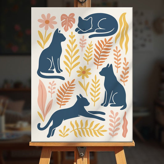 Paint by numbers - Botanic Cats - MyArt
