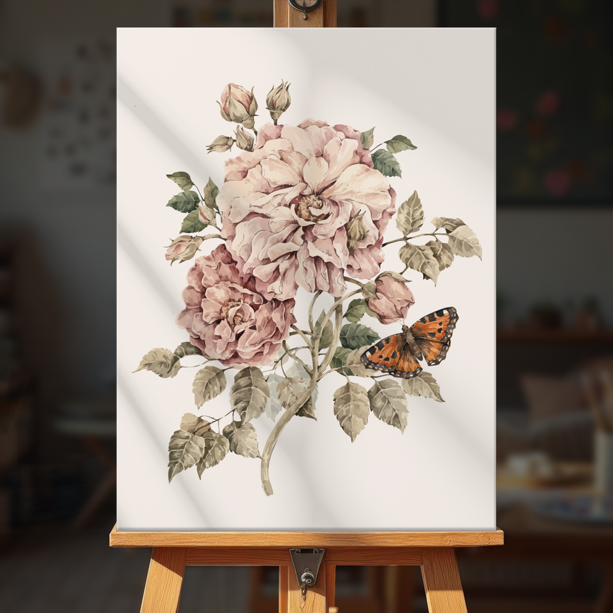 Butterfly on a Rose