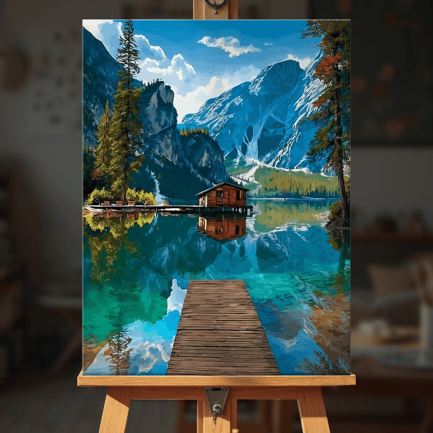 Paint by numbers - Cabin Reflections - MyArt
