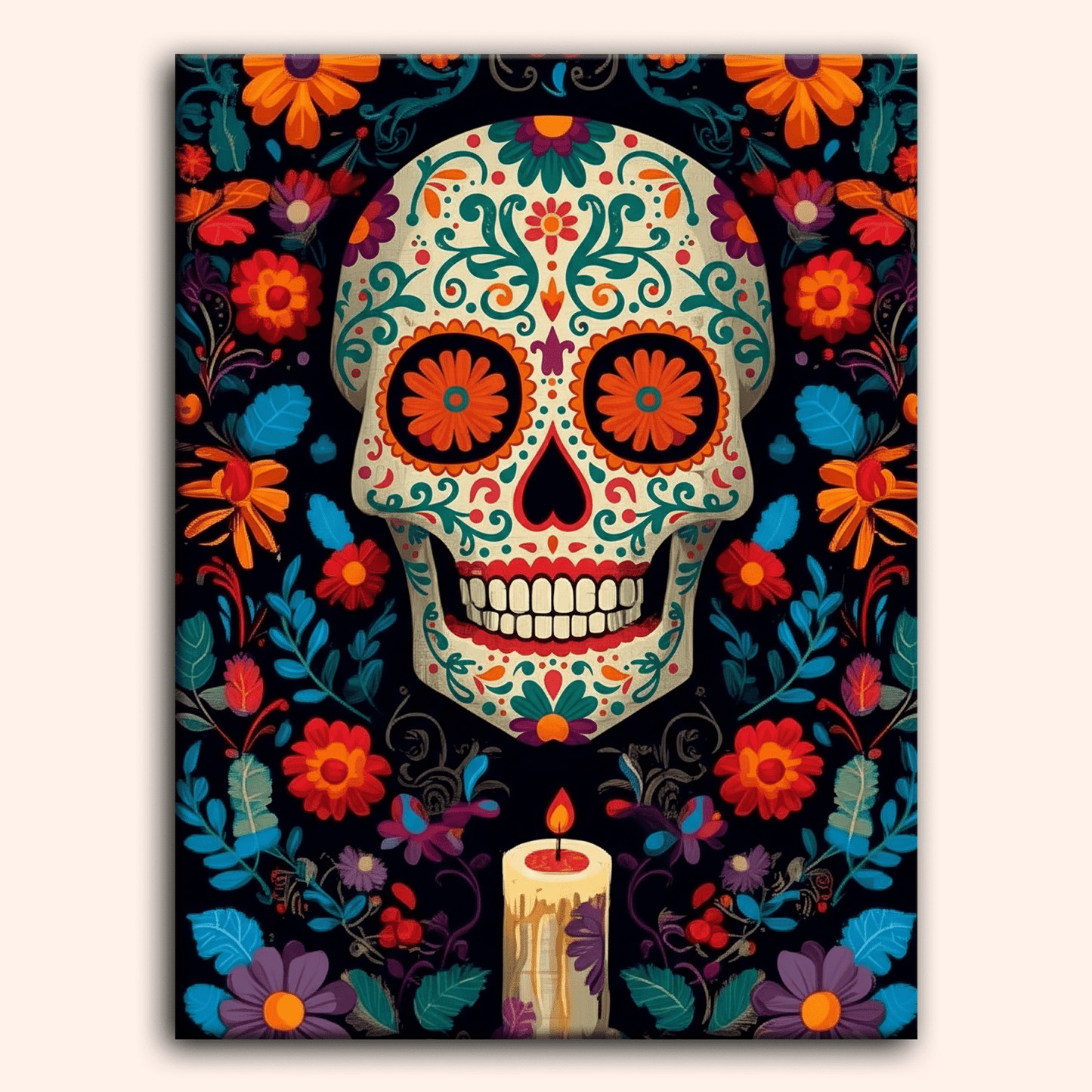 Paint by numbers - Candle Calavera - MyArt