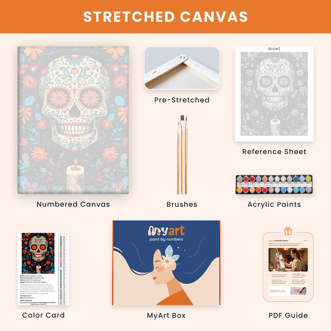Paint by numbers - Candle Calavera - MyArt