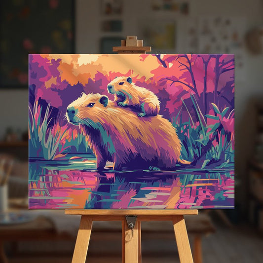 Paint by numbers - Capybara Companions - MyArt