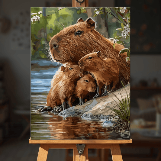 Paint by numbers - Capybara Pair - MyArt