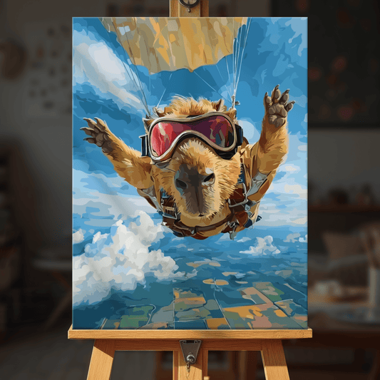 Paint by numbers - Capybara Skydiver - MyArt