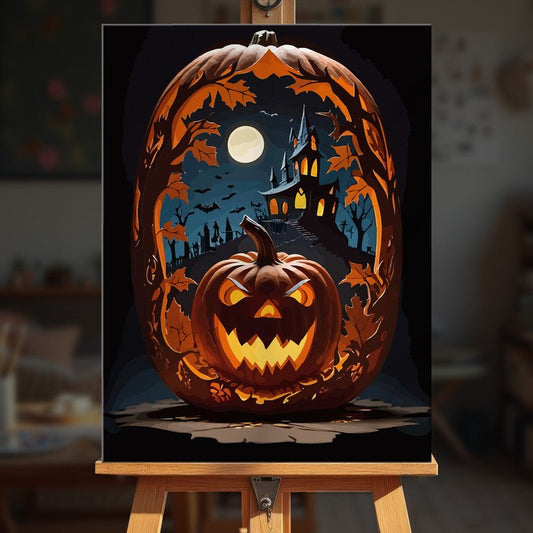 Paint by numbers - Carved Scene - MyArt