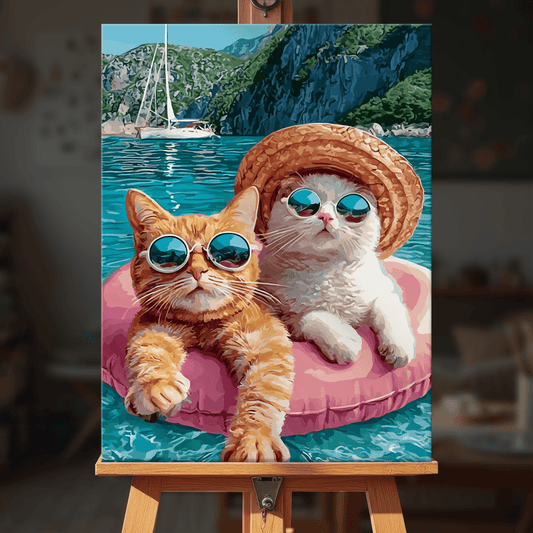 Paint by numbers - Catamaran Cats - MyArt