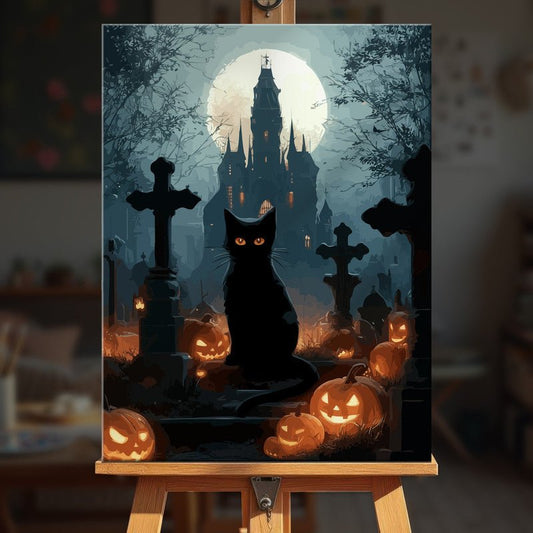 Paint by numbers - Cemetery Cat - MyArt