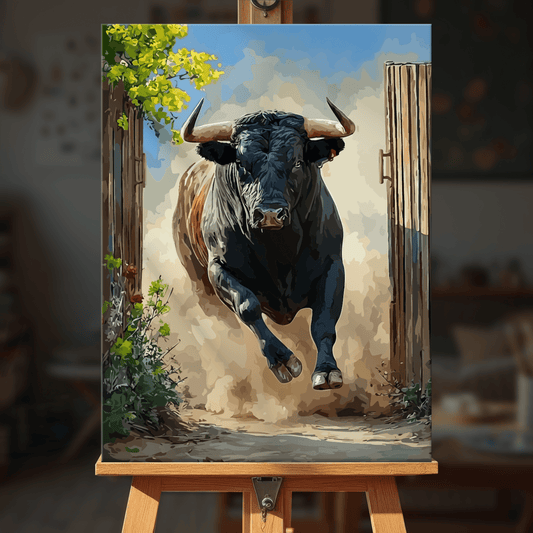 Paint by numbers - Charging Bull - MyArt