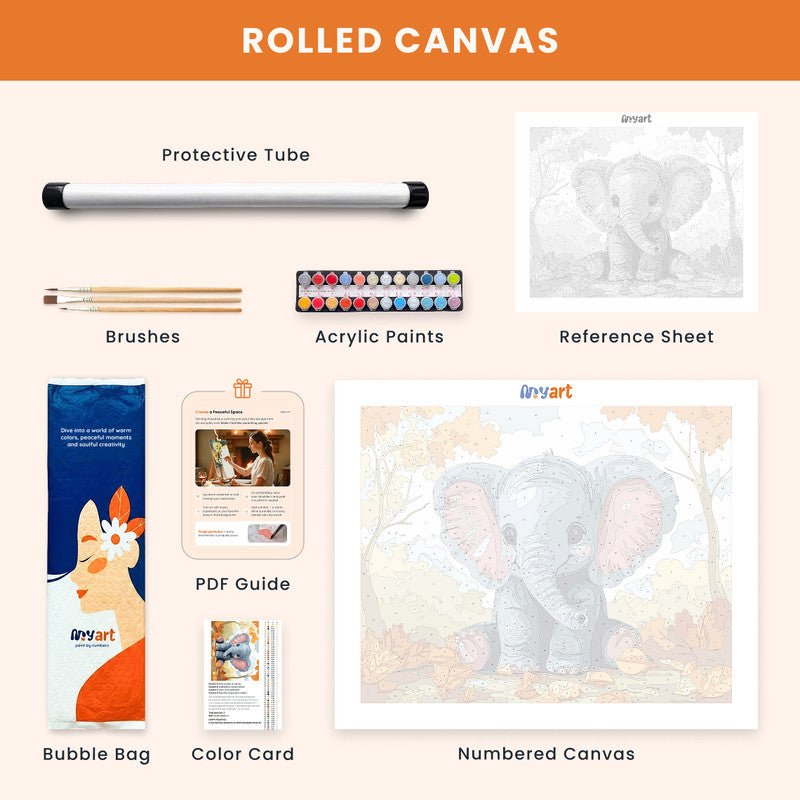 Paint by numbers - Charming Elephant - MyArt