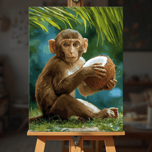 Paint by numbers - Coconut Monkey - MyArt