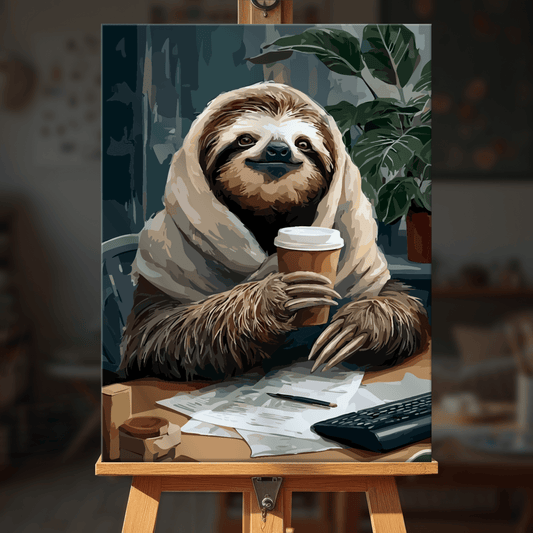Paint by numbers - Coffee Sloth - MyArt