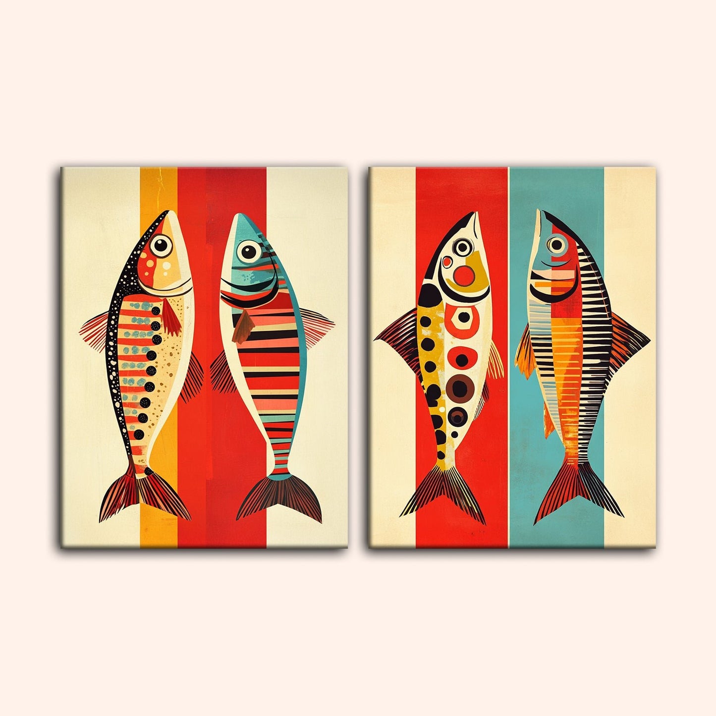 Paint by numbers - Colorful Fishes - MyArt
