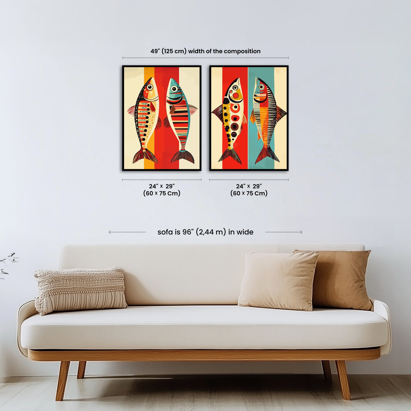 Paint by numbers - Colorful Fishes - MyArt