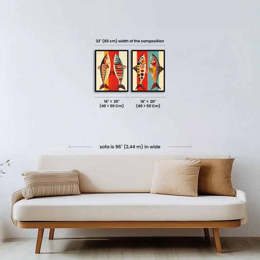 Paint by numbers - Colorful Fishes - MyArt