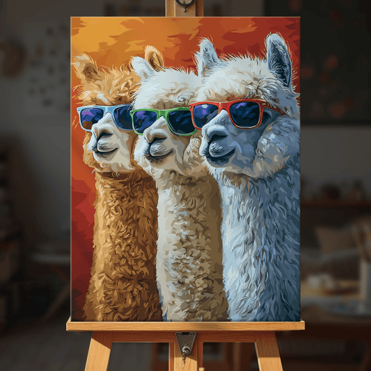 Paint by numbers - Cool Llamas - MyArt