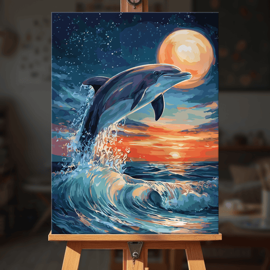 Paint by numbers - Cosmic Dolphins - MyArt