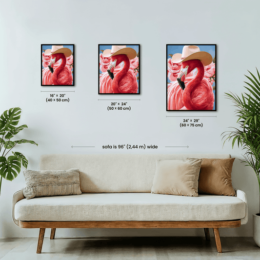 Paint by numbers - Cowboy Flamingos - MyArt