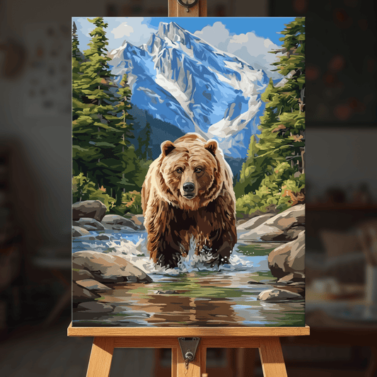 Paint by numbers - Creek Bear - MyArt