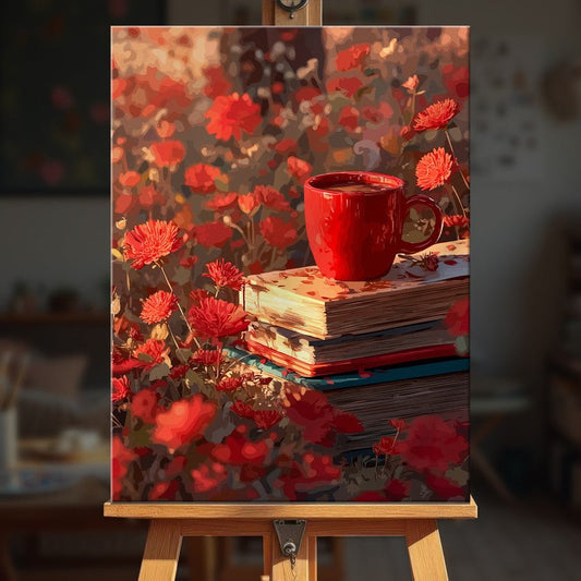 Paint by numbers - Crimson Bloom - MyArt