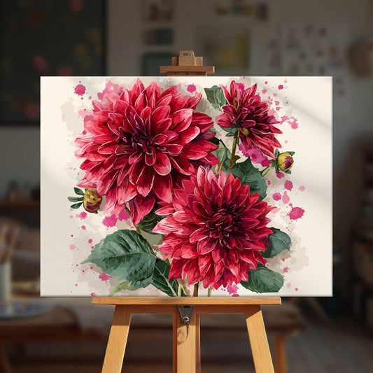 Paint by numbers - Crimson Blooms - MyArt