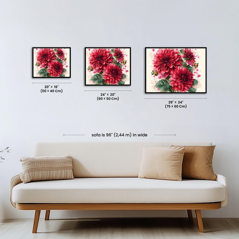 Paint by numbers - Crimson Blooms - MyArt