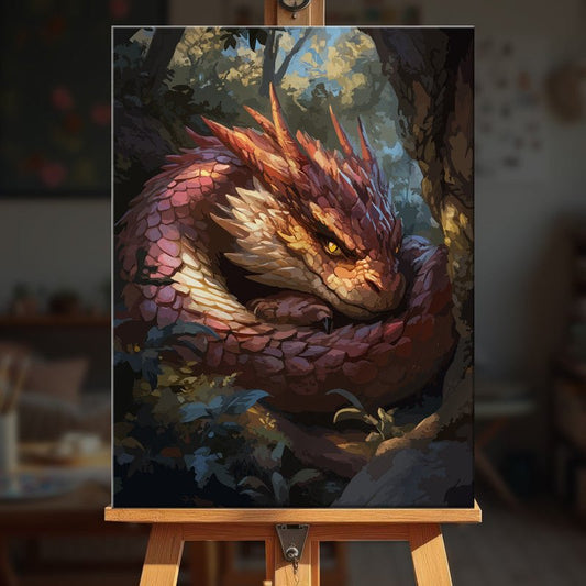 Paint by numbers - Crimson Coil - MyArt