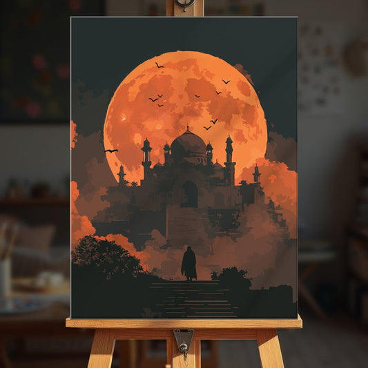 Paint by numbers - Crimson Moon - MyArt