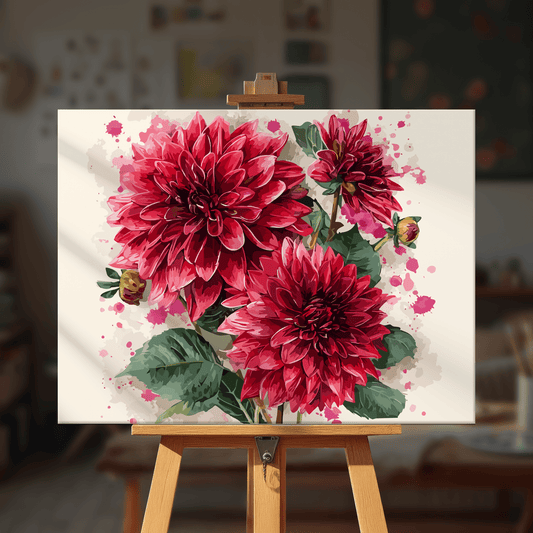Paint by numbers - Crimson Blooms - MyArt