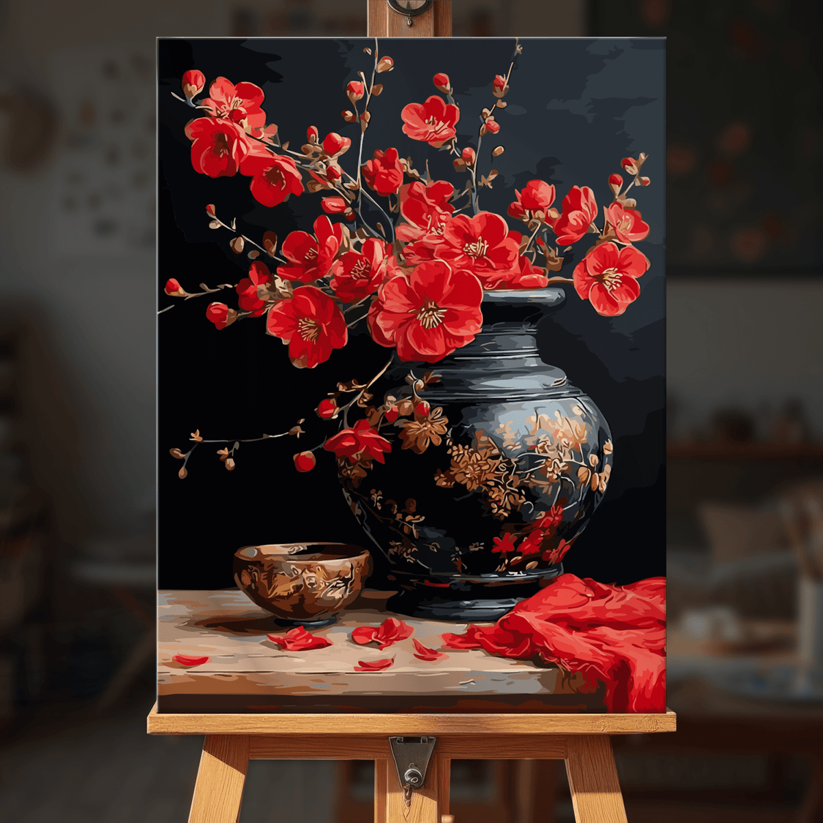 Paint by numbers - Crimson Branches - MyArt