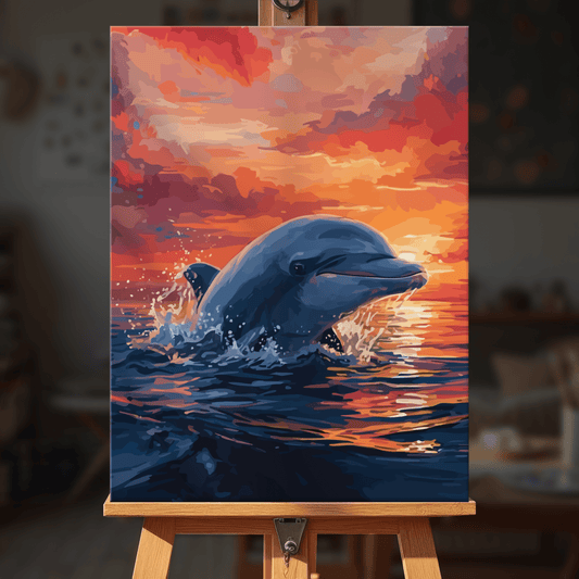 Paint by numbers - Crimson Dolphin - MyArt