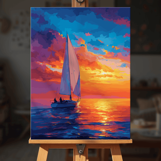 Paint by numbers - Crimson Horizon - MyArt