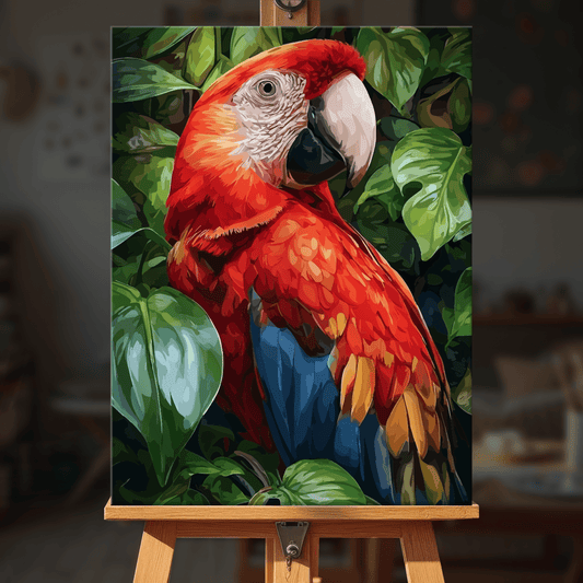 Paint by numbers - Crimson Macaw - MyArt