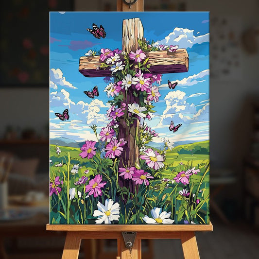 Paint by numbers - Cross Bloom - MyArt