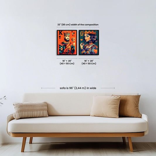 Paint by numbers - Crowned Hearts - MyArt