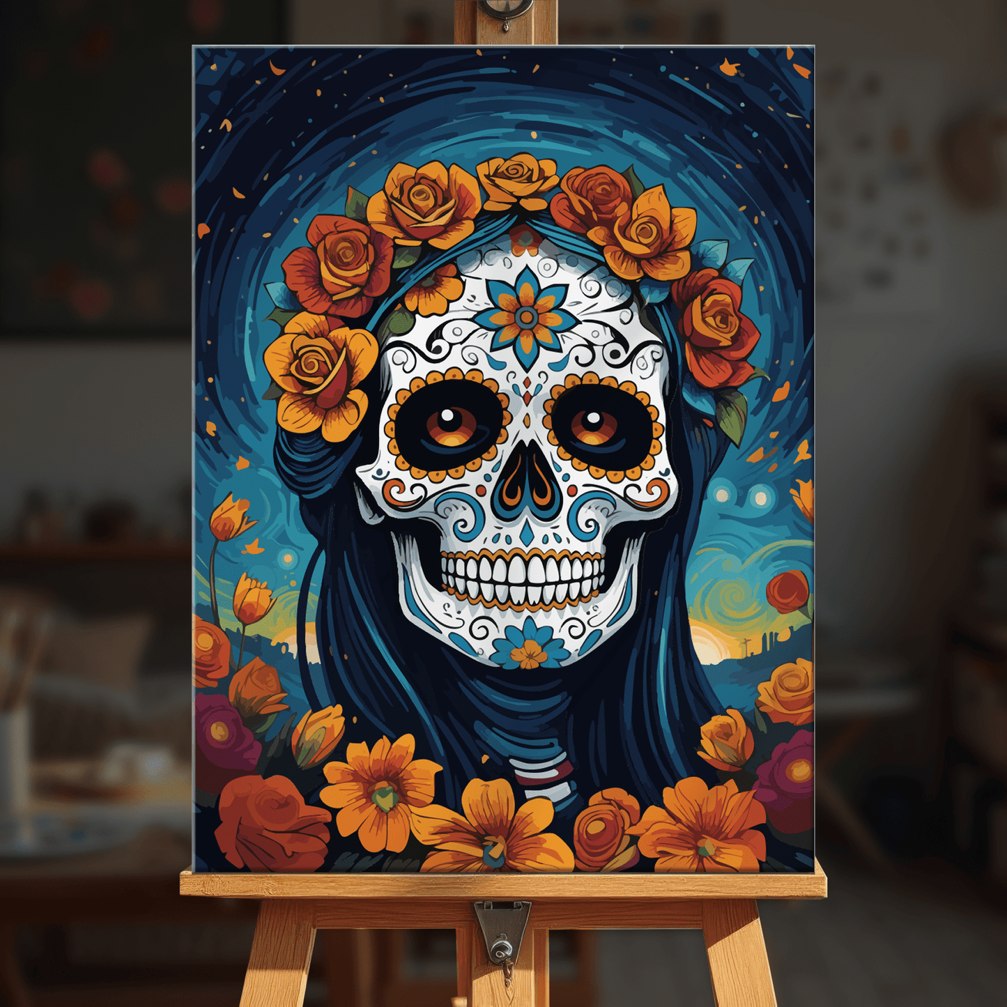 Paint by numbers - Crowned Skull - MyArt
