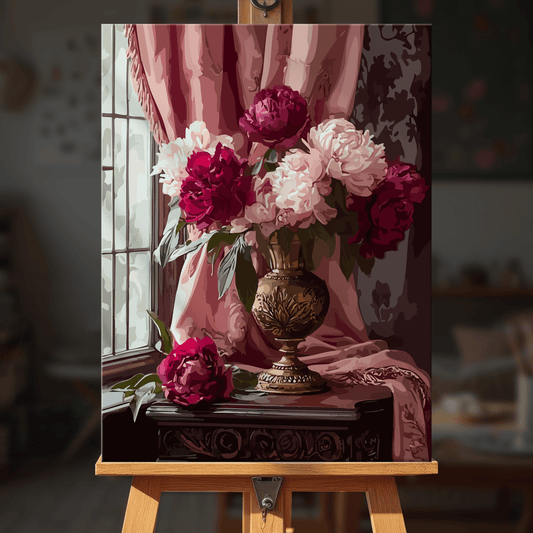 Paint by numbers - Curtain Peonies - MyArt