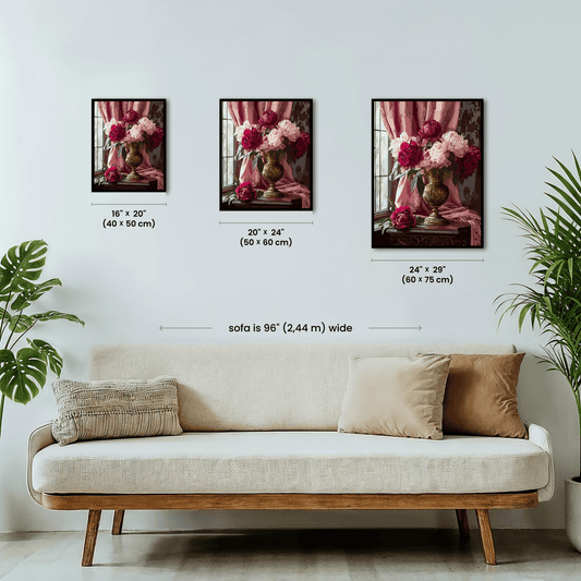 Paint by numbers - Curtain Peonies - MyArt