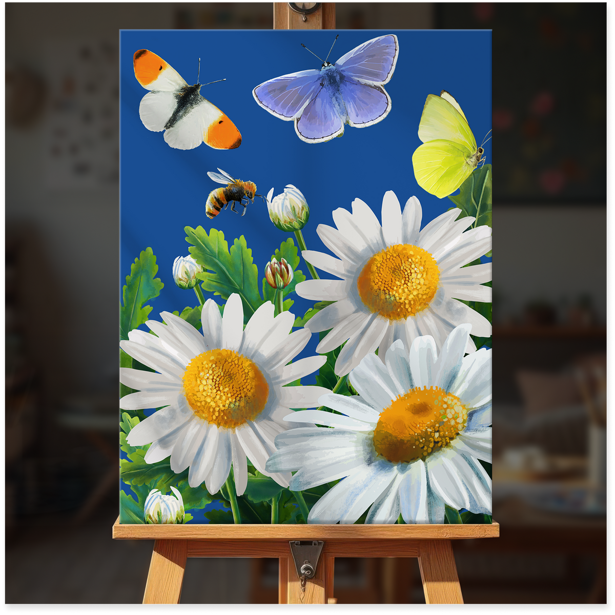 Daisies and Butterflies