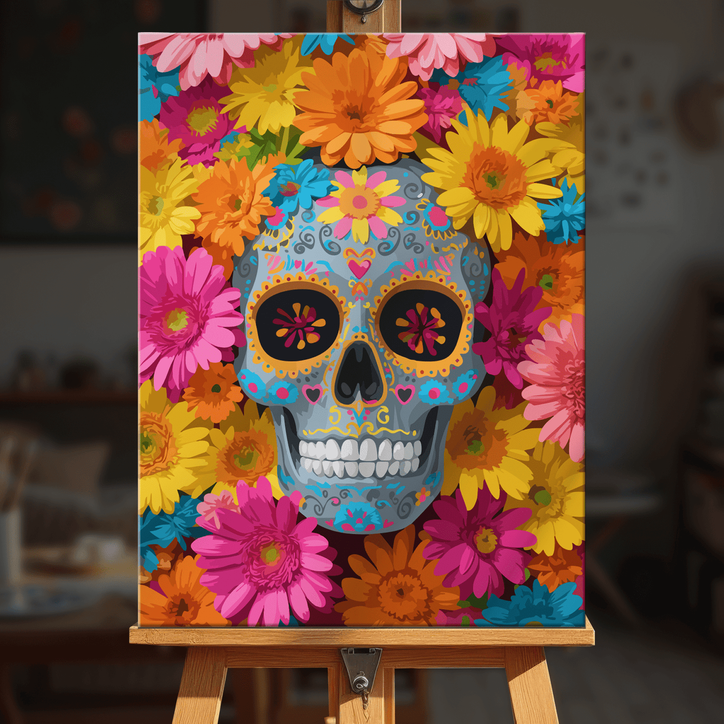 Paint by numbers - Daisy Skull - MyArt